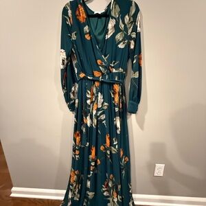 Floral Long Sleeve Maxi Dress